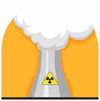 無料ベクター 白い背景の上の原子力発電所