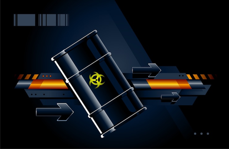 Free Vector nuclear waste background