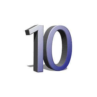 Номер 10 3d icon vector template design иллюстрация
