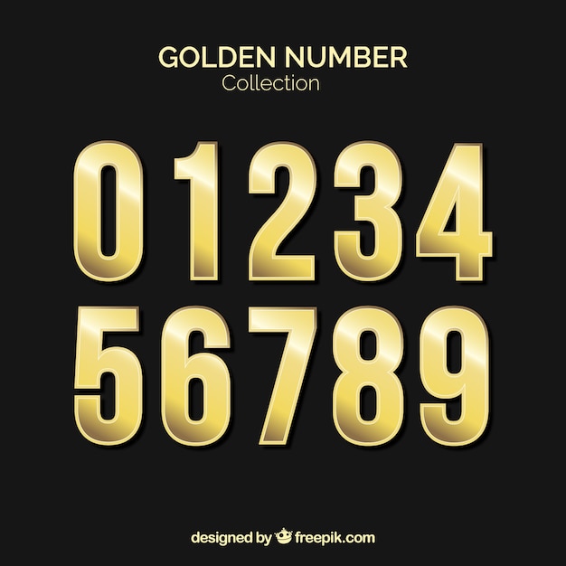 Коллекция номеров с золотым стилем