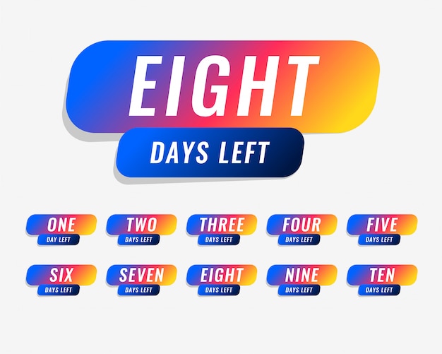 Number of days left marketing banner design