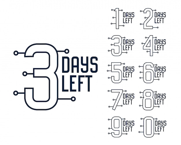 Number of days left timer banner