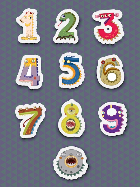 Number stickers