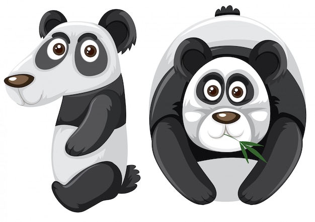 Бесплатное векторное изображение Номер десять с персонажем панды