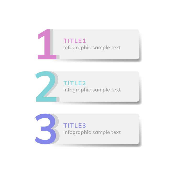 Free Vector numbered list business element vector