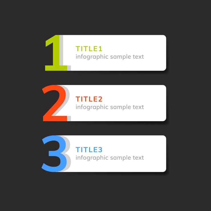 Free Vector numbered list business element vector