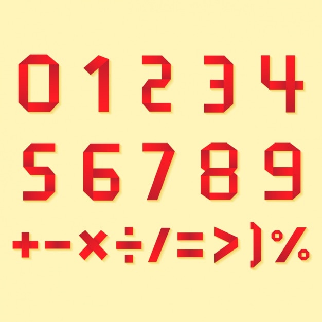 数字と記号のデザイン