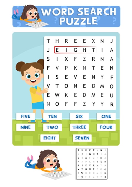 Premium Vector Numbers crossword puzzle page numbers printable