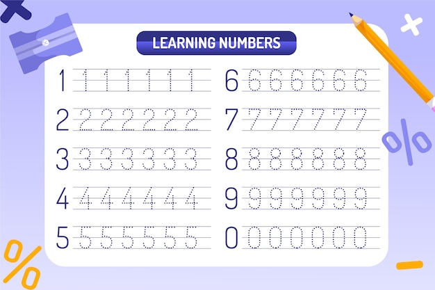 Vettore gratuito modello di tracciamento dei numeri