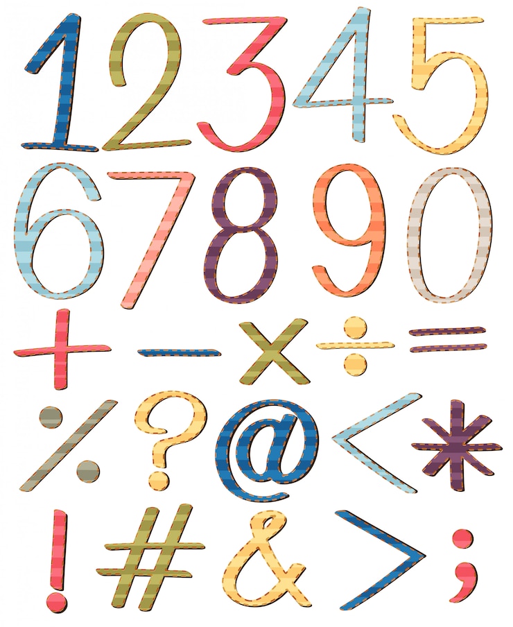 Free Vector numbers
