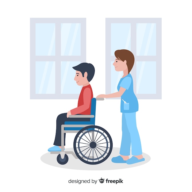 Nurse helping patient background