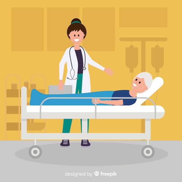 Nurse helping patient background