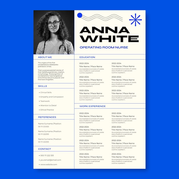 Nurse  resume template design