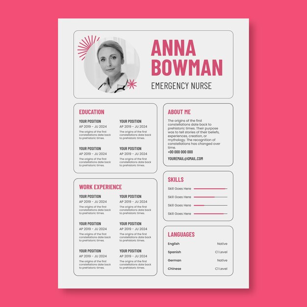 Nurse  resume template design