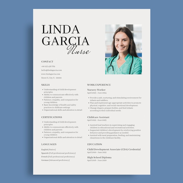 Nurse  resume template design
