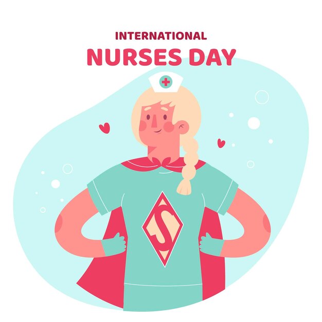 Nurse wearing a superhero costume