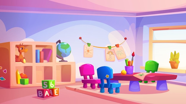 Nursery school room interior