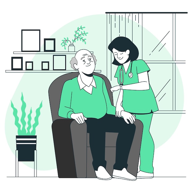 Nursing home concept illustration