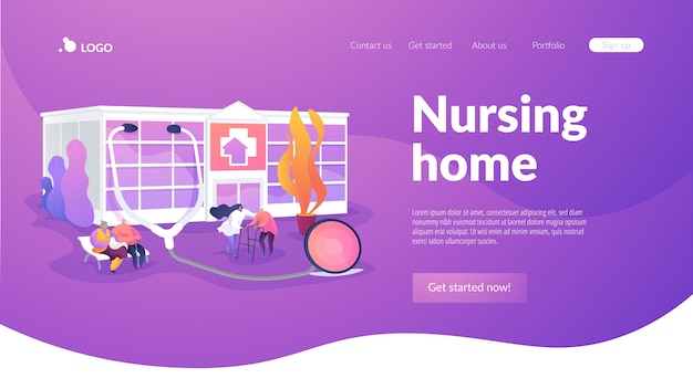 Nursing home landing page template