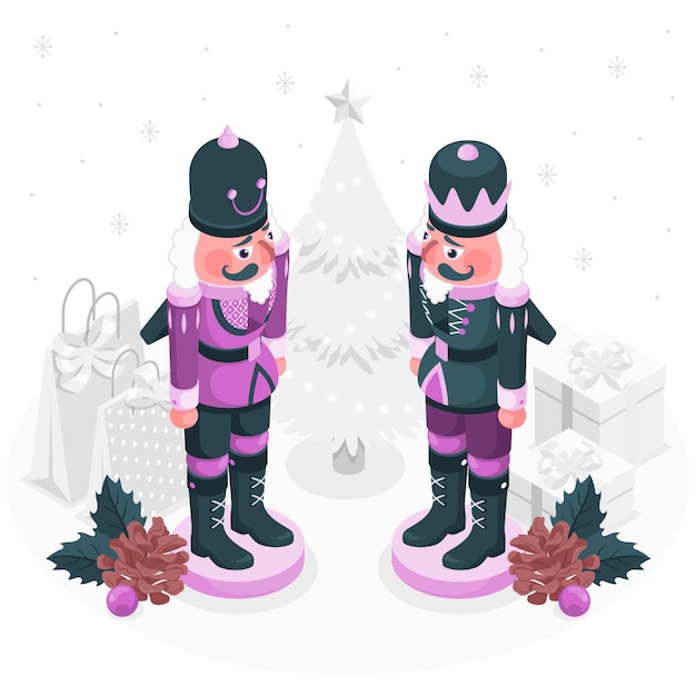 Free vector nutcracker concept illustration