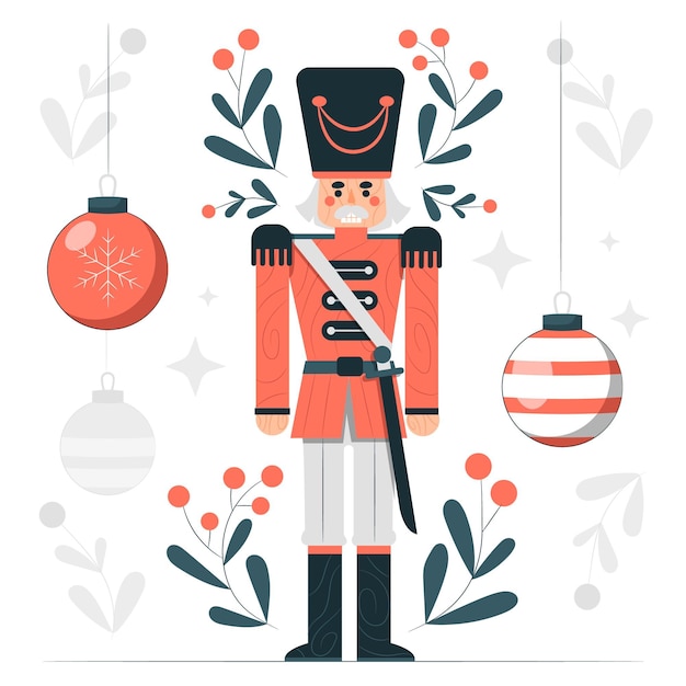 Free vector nutcracker concept illustration