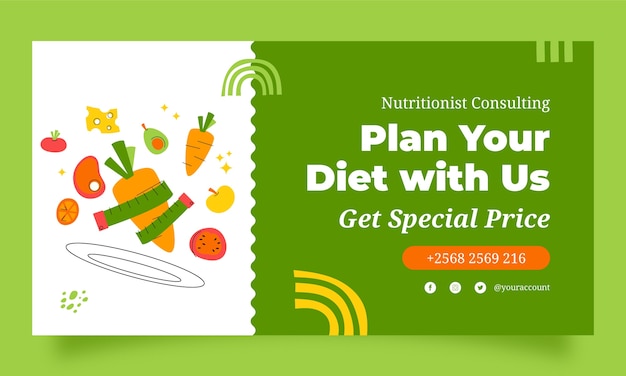 Nutritionist advice facebook template
