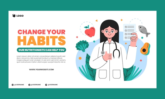 Nutritionist aid banner template