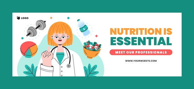 Nutritionist aid facebook cover template