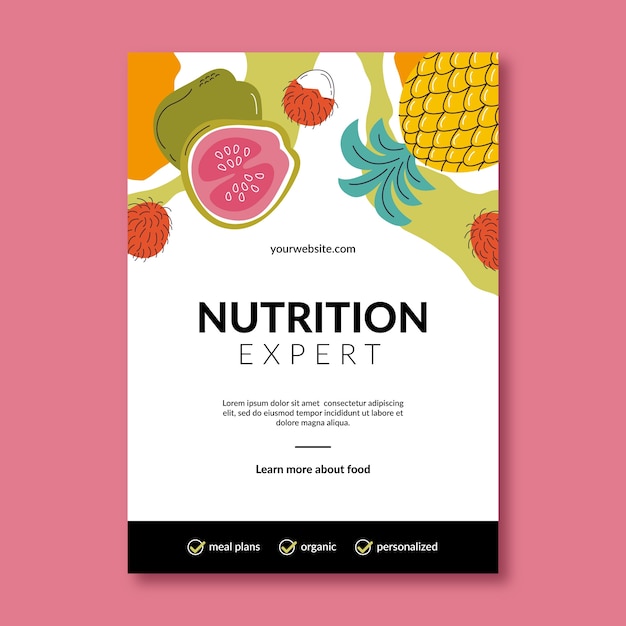 Free vector nutritionist aid poster template