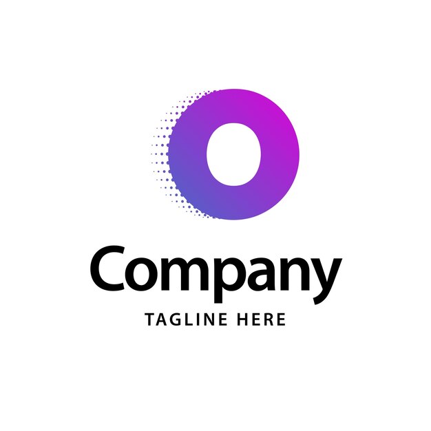 O Фиолетовый логотип Бизнес Дизайн фирменного стиля Векторная иллюстрация