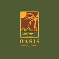 Бесплатное векторное изображение Шаблон логотипа оазис