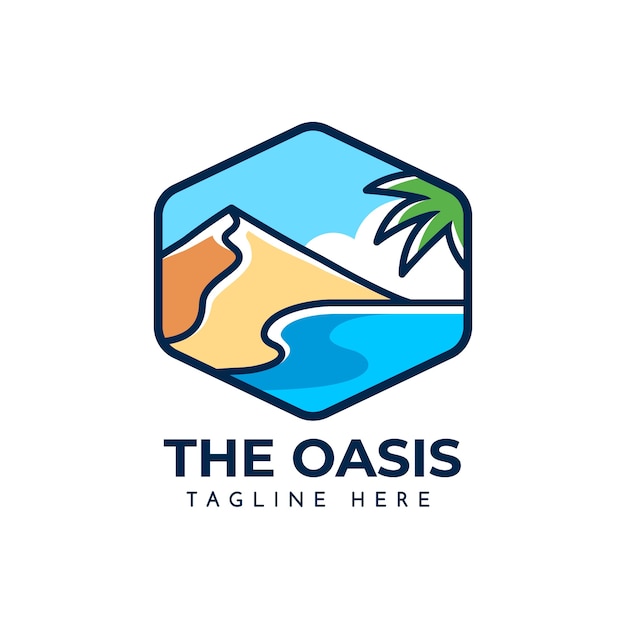 Шаблон логотипа оазис