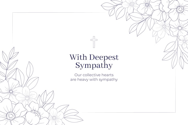 Free vector obituary background design