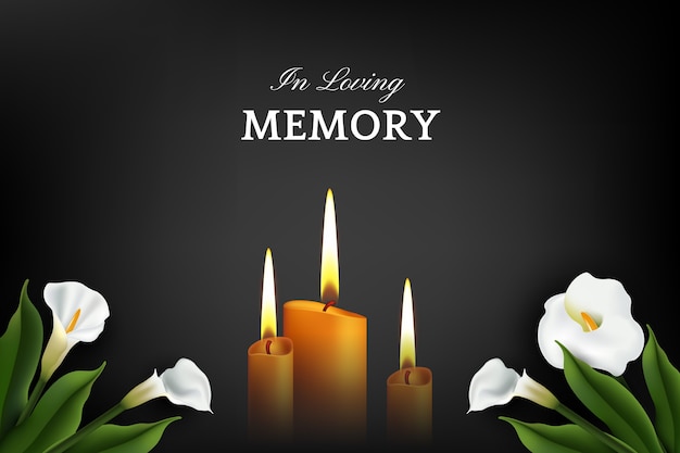 Free vector obituary background design