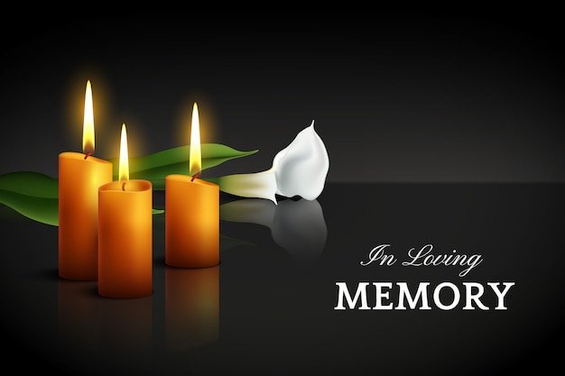 Free vector obituary background design