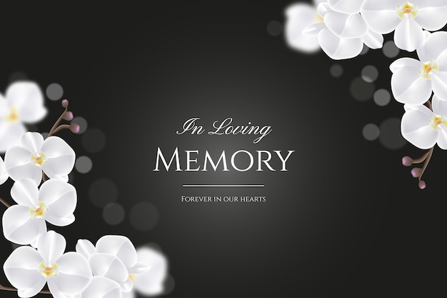 Free vector obituary background design