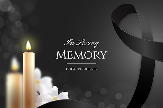 Free vector obituary background design