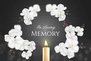 Free vector obituary background design