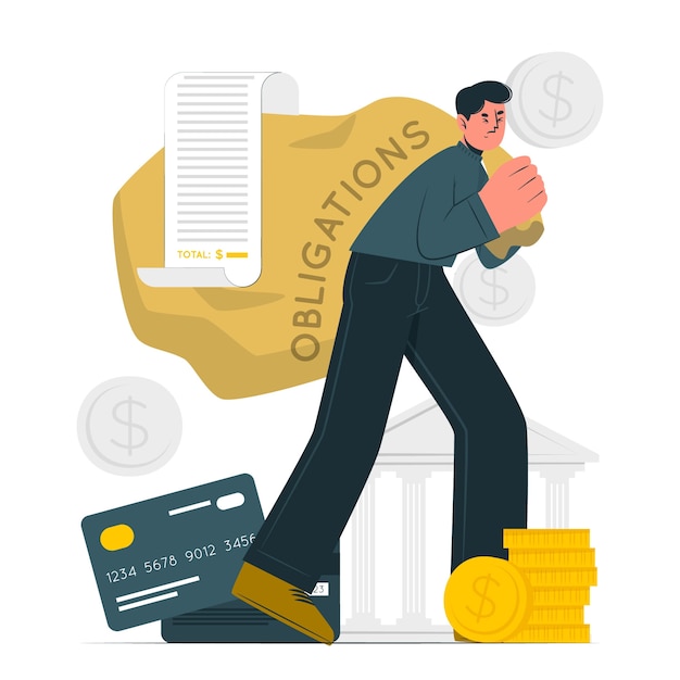 Free vector obligations concept illustration