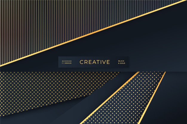 Free vector oblique golden lines and layers of dark background