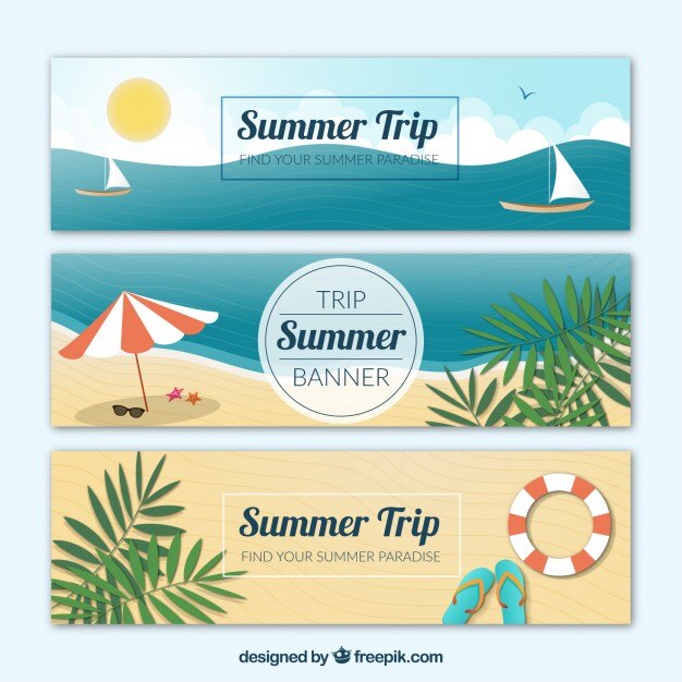 Ocean banners set