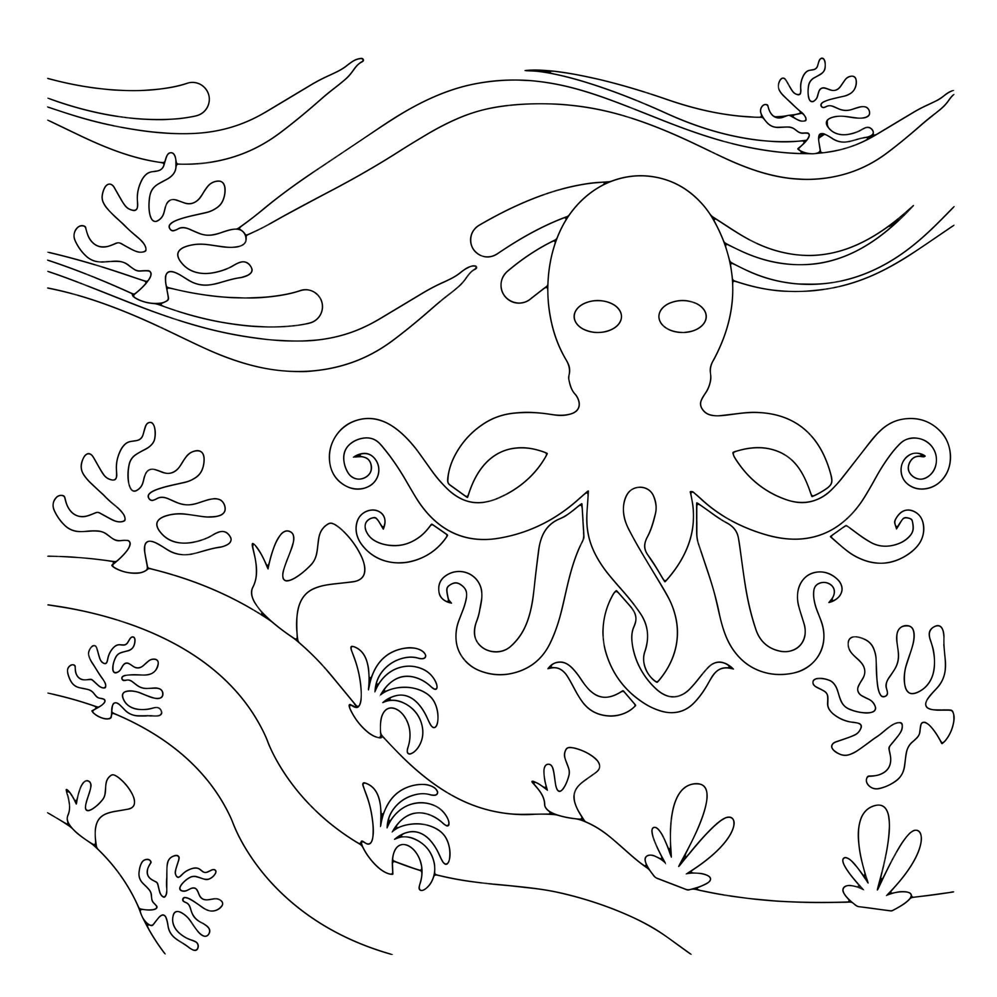 premium vector ocean coloring pages for kids printable