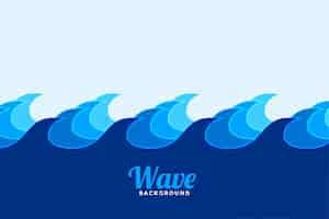 Free vector ocean surface wave background in blue shades colors