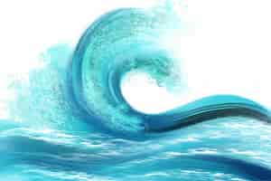 Бесплатное векторное изображение Океан подводный синий фон волны
