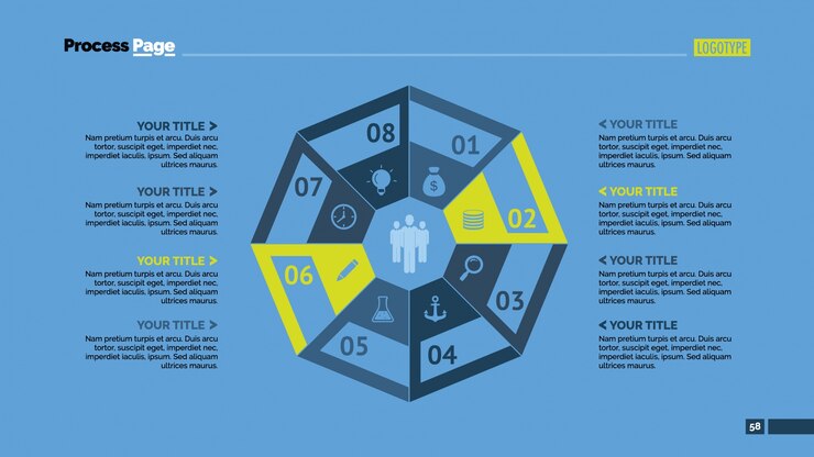 Free Vector octagon infographic design