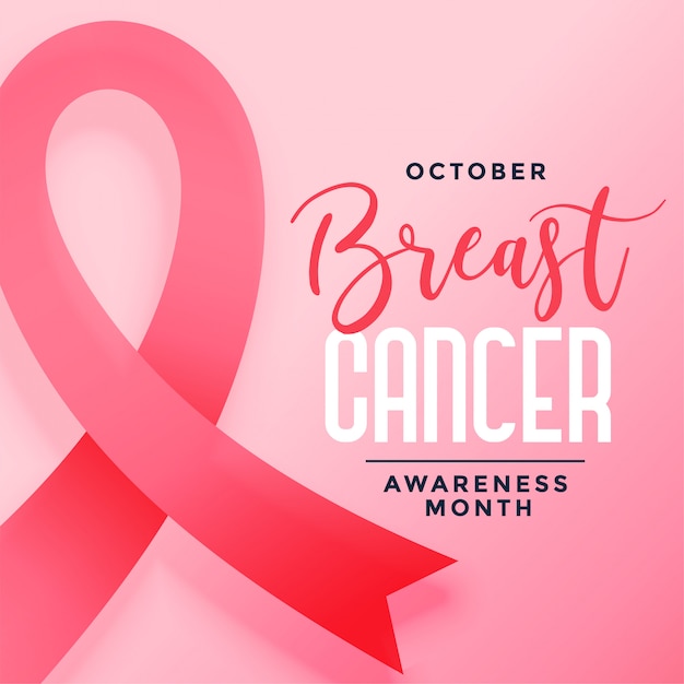 October awareness month of breast cancer background