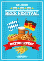 Octoberfest festival welcome flat poster