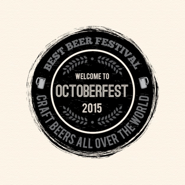 Vettore gratuito design del logo octoberfest