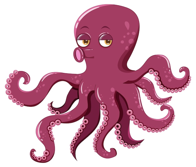 Octopus in cartoon design