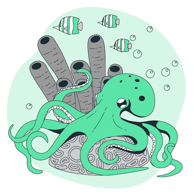 Free vector octopus concept illustration